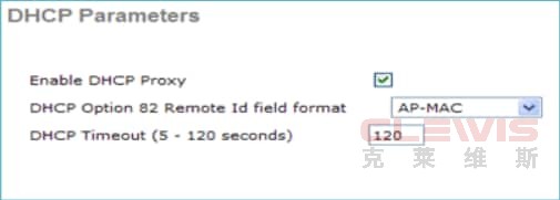 24_2500 WLC DHCP Parameters Proxy Enabled